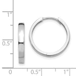 Load image into Gallery viewer, 14K White Gold Hinged Earrings 3mm width