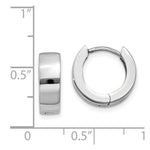 Load image into Gallery viewer, 14K White Gold Hinged Hoop Earrings 4.5mm width