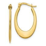 Load image into Gallery viewer, 14K Yellow Gold Polished Hoop Earrings 11mm length