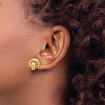 Load image into Gallery viewer, 14K Yellow Gold Love Knot Post Earrings