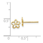 Load image into Gallery viewer, 14K Yellow Gold Plumeria Post Earrings