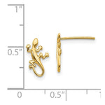 Load image into Gallery viewer, 14K Yellow Gold Polished Gecko Post Earrings