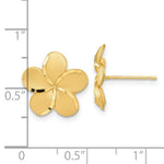 Load image into Gallery viewer, 14K Yellow Gold Plumeria French Wire Earrings