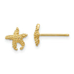 Load image into Gallery viewer, 14K Yellow Gold Polished & Textured StarFish Post Earrings