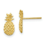 Load image into Gallery viewer, 14K Yellow Gold Polished & Textured Pineapple Post Earrings