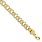 Load image into Gallery viewer, 7" Length Bracelet 14K Yellow Gold Triple Link Charm Bracelet