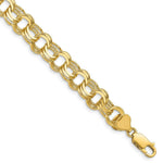 Load image into Gallery viewer, 8" Length Bracelet 14K Yellow Gold Triple Link Charm Bracelet
