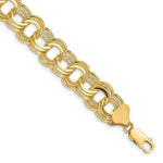 Load image into Gallery viewer, 7" Length Bracelet 14K Yellow Gold Triple Link Charm Bracelet