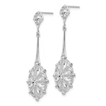 Load image into Gallery viewer, 14K White Gold Diamond-cut Filigree Earrings