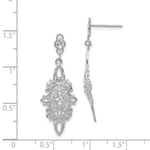 Load image into Gallery viewer, 14K White Gold Diamond-cut Filigree Dangle Earrings