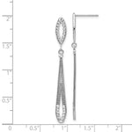 Load image into Gallery viewer, 14K White Gold Diamond-cut Dangle