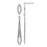 Load image into Gallery viewer, 14K White Gold Diamond-cut Dangle