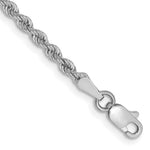 Load image into Gallery viewer, 14K White Gold 2.5mm Handmade Regular Rope Chain Bracelet Length 7'' inches