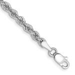 Load image into Gallery viewer, 14K White Gold 3.25mm Handmade Regular Rope Chain Bracelet Length 7'' inches