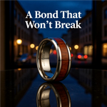Load image into Gallery viewer, Mens Comfort Fit -Koa Wood Inlaid Tungsten Carbide Ring - Bevels - 4mm 6mm 8mm 10mm 12 Wide - Style name: KONA
