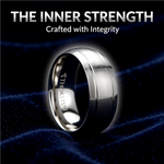 Load image into Gallery viewer, Mens Comfort Fit -Brushed Domed Tungsten Carbide Ring - Dual Grooves - 6mm 8mm Wide - Style name: MAGNUS - Lifetime Warranty
