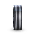 Load image into Gallery viewer, Mens Ceramic with Tungsten Inlay Flat Polished Edges Wedding Ring - 8mm Wide - Style name: DIPLO