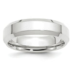 Load image into Gallery viewer, 10K White Gold 6mm Bevel Edge Comfort Fit Wedding Band Ring