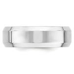 Load image into Gallery viewer, 10K White Gold 7mm Bevel Edge Comfort Fit Wedding Band Ring