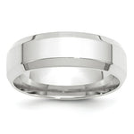 Load image into Gallery viewer, 10K White Gold 7mm Bevel Edge Comfort Fit Wedding Band Ring