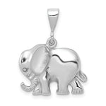 Load image into Gallery viewer, 14K White Gold Elephant Charm Pendant