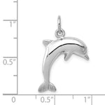 Load image into Gallery viewer, 14K White Gold Dolphin Charm Pendant