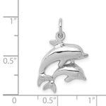 Load image into Gallery viewer, 14K White Gold Dolphin Charm Pendant