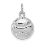 Load image into Gallery viewer, 14K White Gold Baseball Charm Pendant