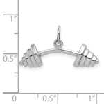 Load image into Gallery viewer, 14K White Gold Barbell Charm Pendant