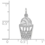 Load image into Gallery viewer, 14K White Gold Basketball Charm Pendant