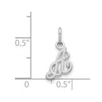 Load image into Gallery viewer, 14K White Gold Initial Letter A Charm Pendant