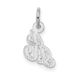 Load image into Gallery viewer, 14K White Gold Initial Letter A Charm Pendant