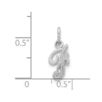 Load image into Gallery viewer, 14K White Gold Initial Letter F Charm Pendant