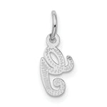 Load image into Gallery viewer, 14K White Gold Initial Letter G Charm Pendant
