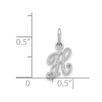 Load image into Gallery viewer, 14K White Gold Initial Letter H Charm Pendant