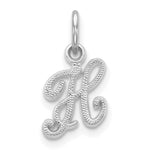 Load image into Gallery viewer, 14K White Gold Initial Letter H Charm Pendant
