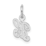 Load image into Gallery viewer, 14K White Gold Initial Letter H Charm Pendant