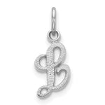 Load image into Gallery viewer, 14K White Gold Initial Letter L Charm Pendant