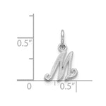 Load image into Gallery viewer, 14K White Gold Initial Letter M Charm Pendant