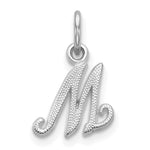 Load image into Gallery viewer, 14K White Gold Initial Letter M Charm Pendant