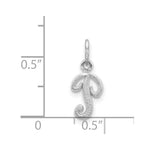 Load image into Gallery viewer, 14K White Gold Initial Letter P Charm Pendant