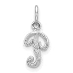 Load image into Gallery viewer, 14K White Gold Initial Letter P Charm Pendant
