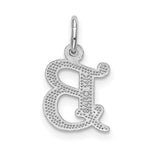 Load image into Gallery viewer, 14K White Gold Diamond-cut Initial Letter B Charm Pendant