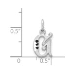 Load image into Gallery viewer, 14K White Gold Diamond-cut Initial Letter G Charm Pendant