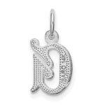 Load image into Gallery viewer, 14K White Gold Diamond-cut Initial Letter G Charm Pendant