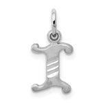 Load image into Gallery viewer, 14K White Gold Diamond-cut Initial Letter I Charm Pendant