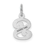 Load image into Gallery viewer, 14K White Gold Diamond-cut Initial Letter S Charm Pendant