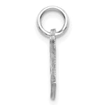 Load image into Gallery viewer, 14K White Gold Diamond-cut Initial Letter T Charm Pendant