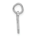 Load image into Gallery viewer, 14K White Gold Diamond-cut Initial Letter W Charm Pendant