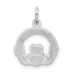 Load image into Gallery viewer, 14K White Gold Claddagh Charm Pendant